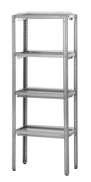 Стеллаж ССПн 1600х1000х300 Norma Inox (сетки "стаканы" 2шт, сетки "тарелки" 2шт)