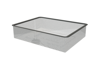 Корзина мелкосетчатая Титан GS 395х410х85 серебристая